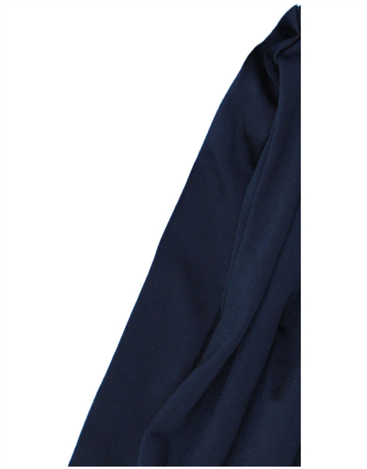 Adidas Womens Tracksuit Top Jacket UK 12 Medium Navy Blue Colourblock