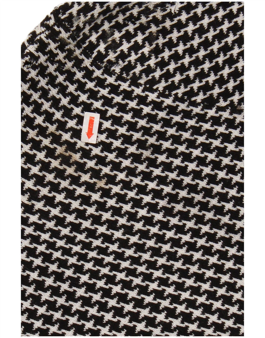 CHAPS Womens 3 Button Knit Blazer Jacket UK 12 Medium Black Houndstooth