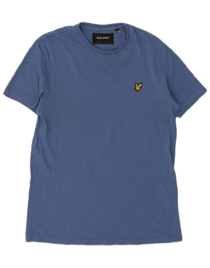 Lyle & Scott Mens T-Shirt Top Small Blue Cotton