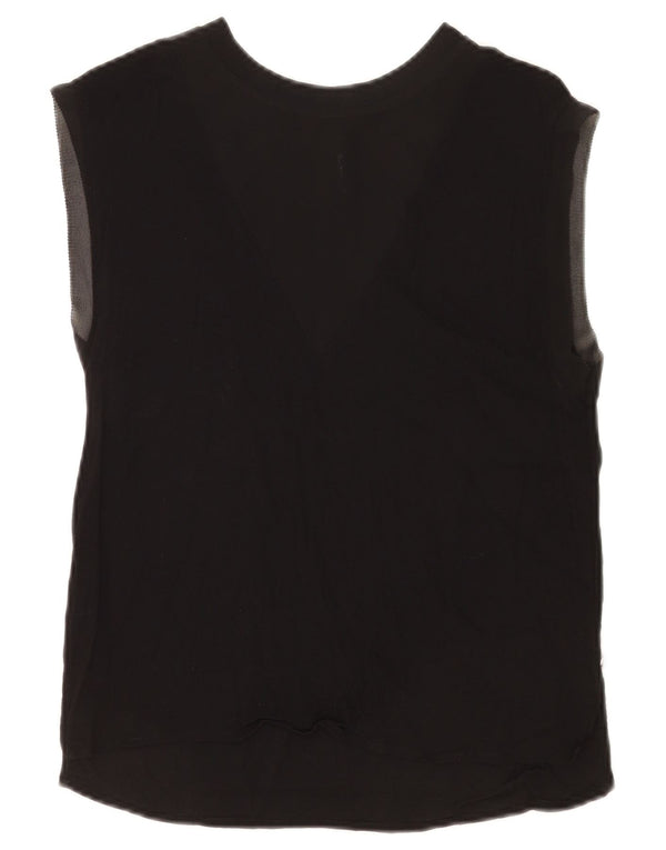 PEPE Jeans Damen Weste Top UK 10 Small Schwarz Viskose