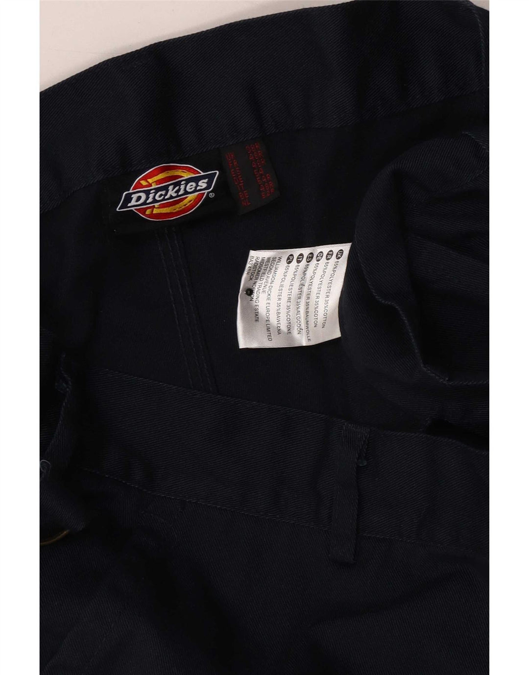 Dickies Mens Straight Cargo Trousers W38 L30 Navy Blue Polyester