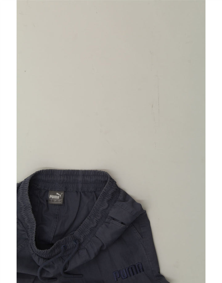 PUMA Mens Graphic Tracksuit Trousers Joggers Small  Grey Vintage Puma and Second-Hand Puma from Messina Hembry 
