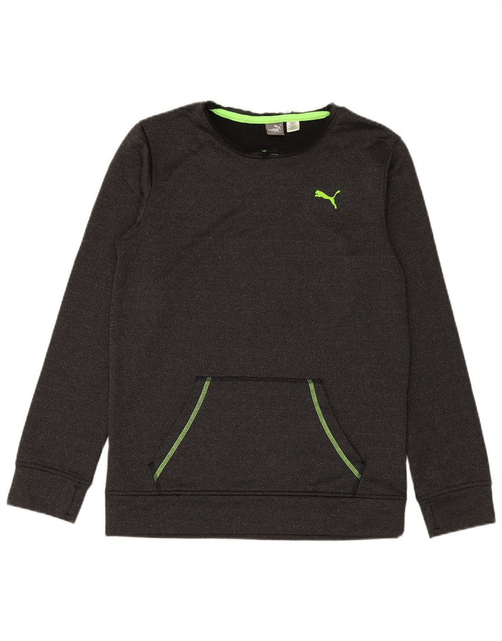 PUMA Boys Sweatshirt Jumper 15-16 Years XL Grey Polyester