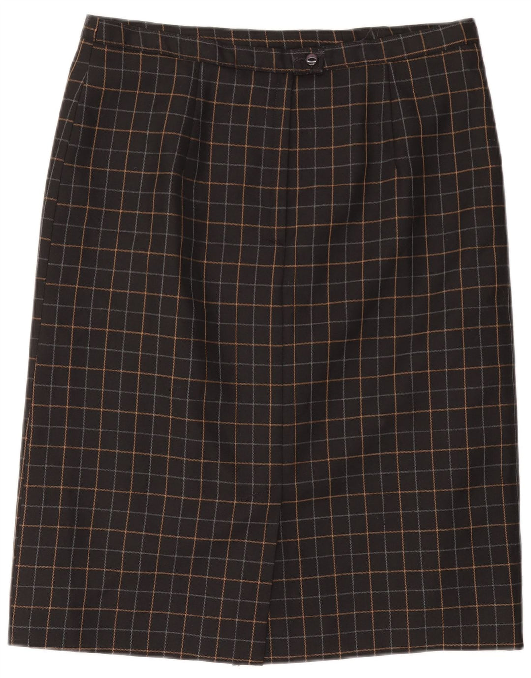 VINTAGE Womens Straight Skirt W34 Large Black Check