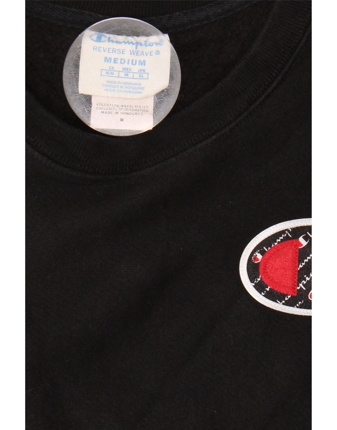 CHAMPION Womens Sweatshirt Jumper UK 14 Medium Black Cotton Vintage Champion and Second-Hand Champion from Messina Hembry 