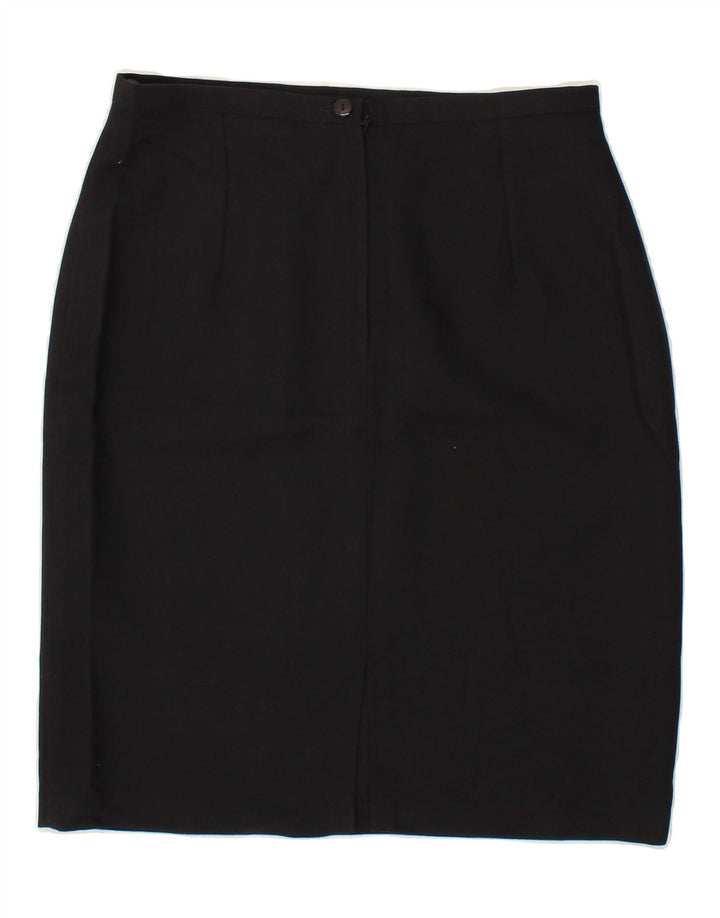 ENDORA Womens Pencil Skirt UK 14 Medium W30  Black Viscose Vintage Endora and Second-Hand Endora from Messina Hembry 