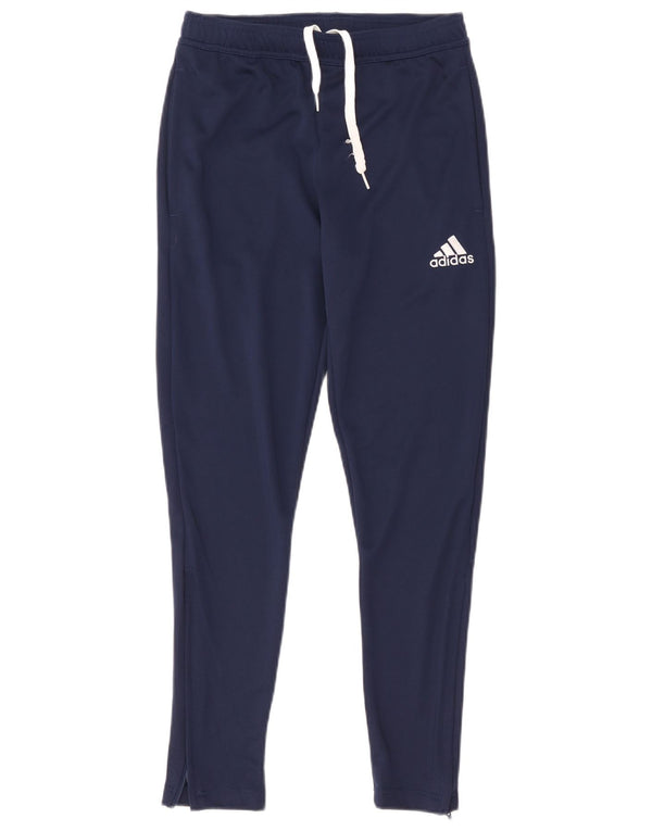 Adidas Mens Aeroready Tracksuit Trousers Small Navy Blue Polyester