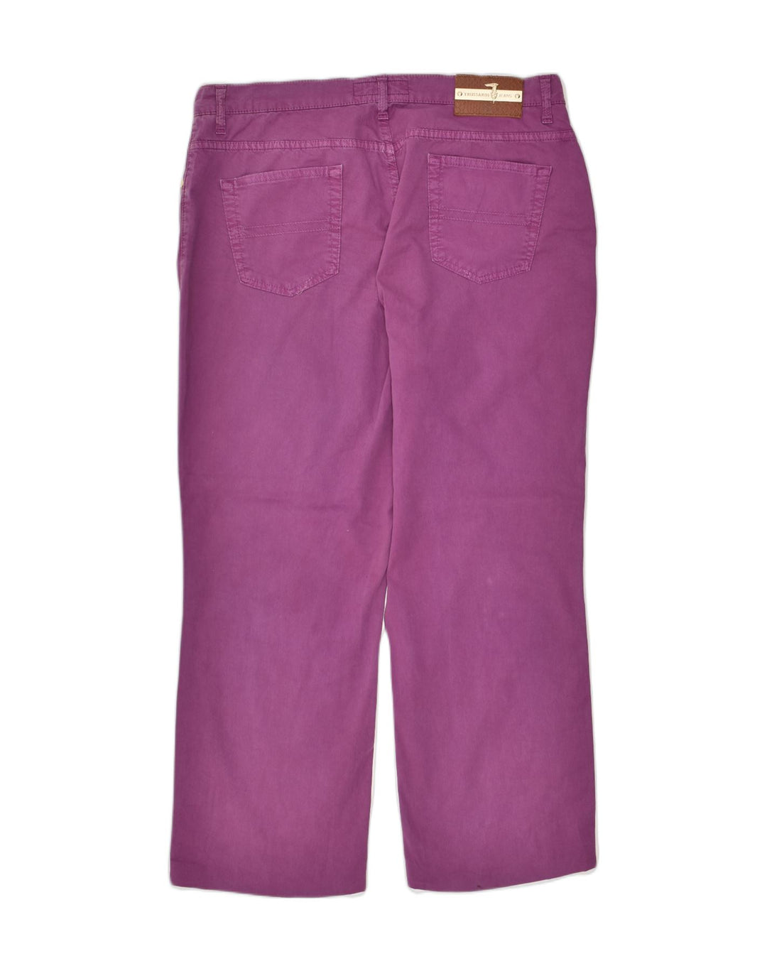 TRUSSARDI Womens Straight Chino Trousers W34 L26  Purple Cotton | Vintage Trussardi | Thrift | Second-Hand Trussardi | Used Clothing | Messina Hembry 