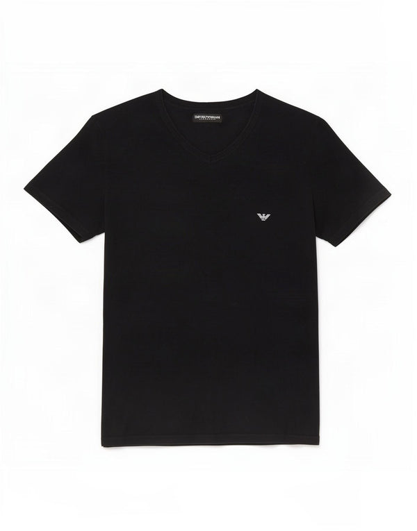T-shirt grafica da donna Emporio Armani Top UK 14 Medium Nero