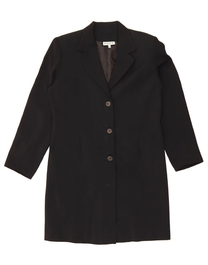 VINTAGE Womens Longline 3 Button Blazer Jacket IT 44 Medium Black Vintage Vintage and Second-Hand Vintage from Messina Hembry 