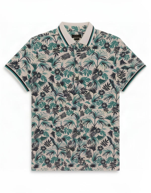 Zara Chemise à manches courtes pour homme XL Blanc Floral Coton Hawaïen