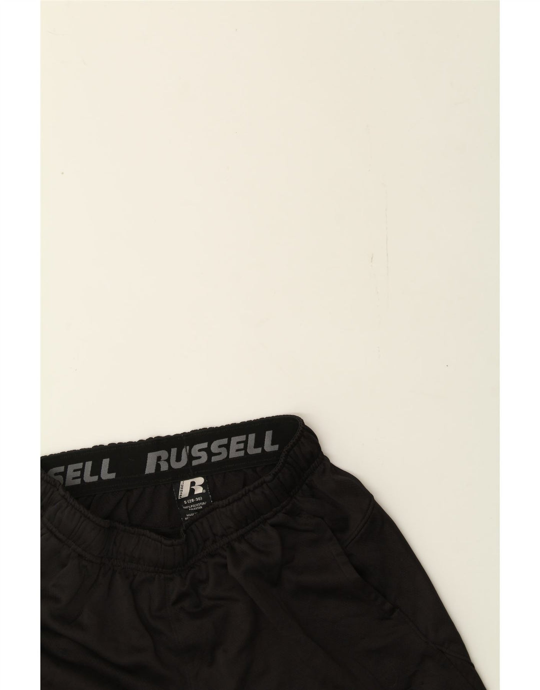 RUSSELL ATHLETIC Mens Dri-Power Sport Shorts Small Black Polyester Vintage Russell Athletic and Second-Hand Russell Athletic from Messina Hembry 