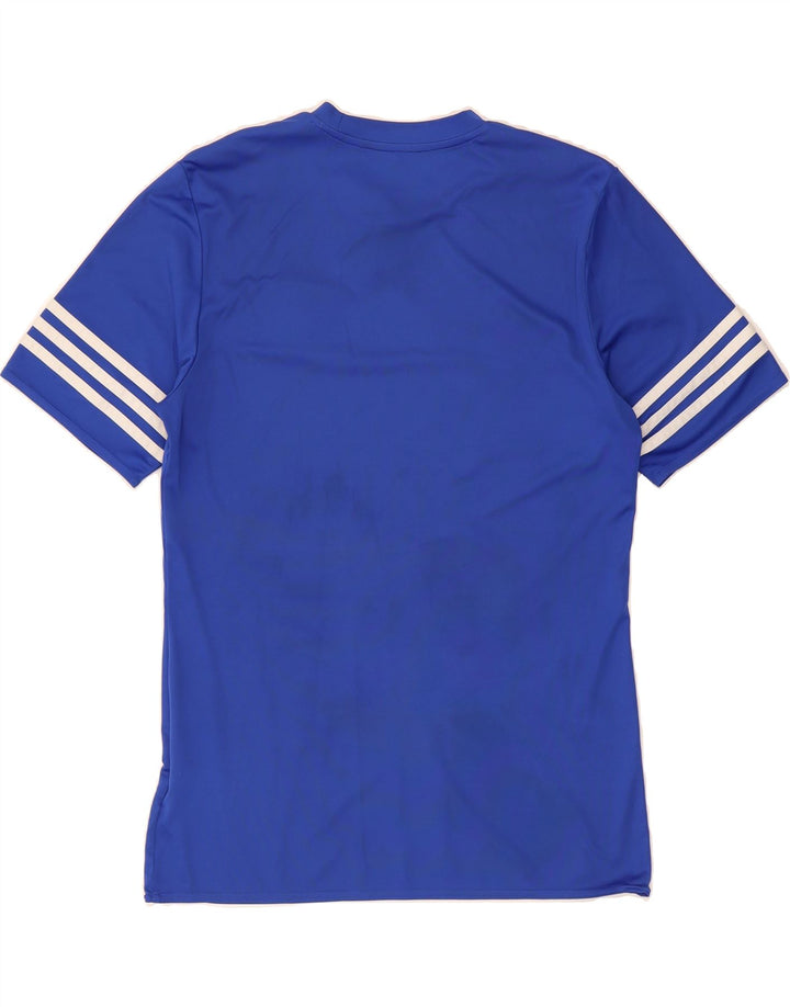 ADIDAS Mens MCS Academy Graphic T-Shirt Top Medium Blue Polyester Vintage Adidas and Second-Hand Adidas from Messina Hembry 