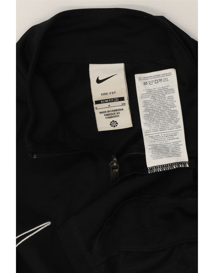 Nike Mens Dri Fit Slim Fit Tracksuit Top Jacket Small Black Polyester