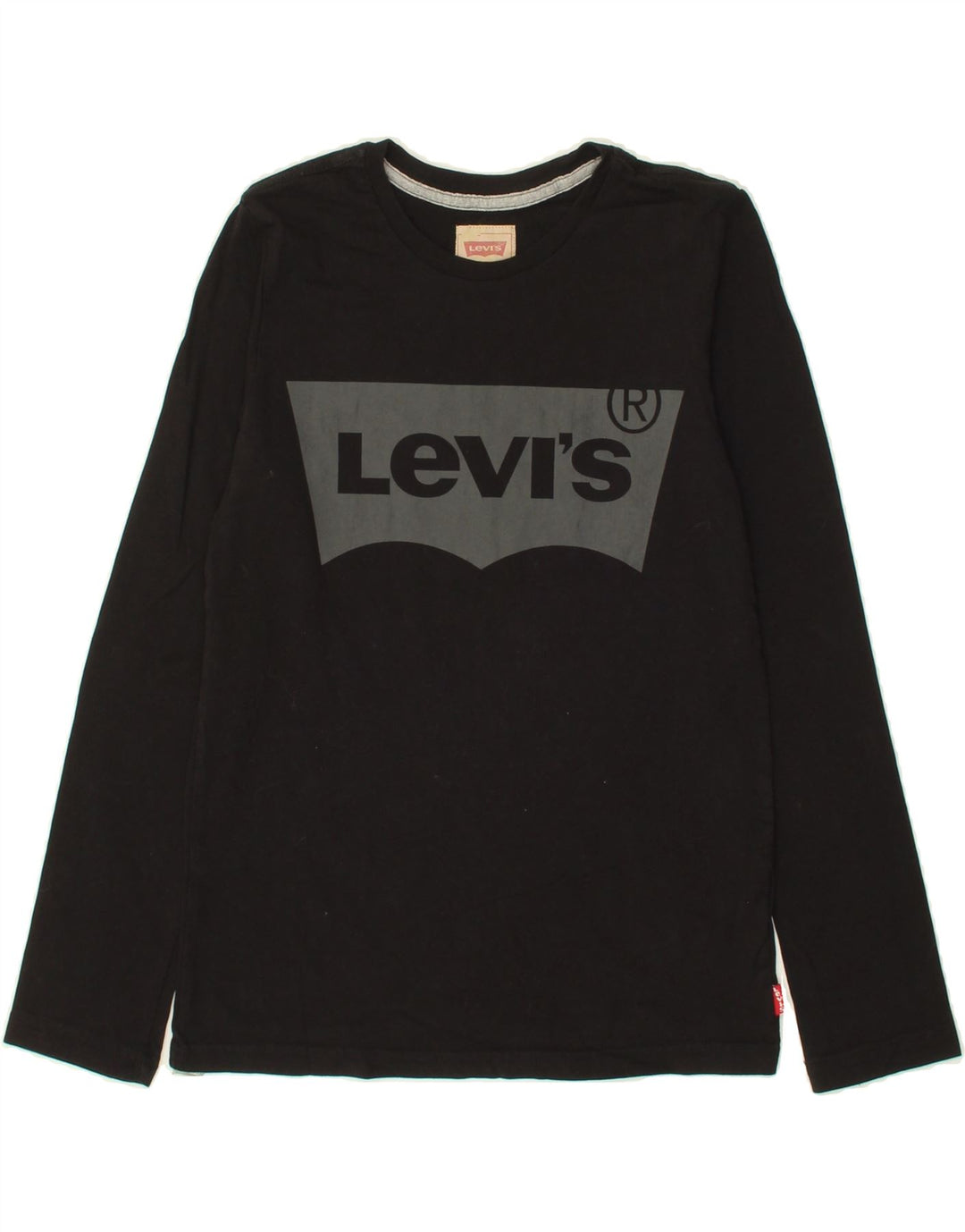 LEVI'S Boys Graphic Top Long Sleeve 13-14 Years Black Cotton Vintage Levi's and Second-Hand Levi's from Messina Hembry 