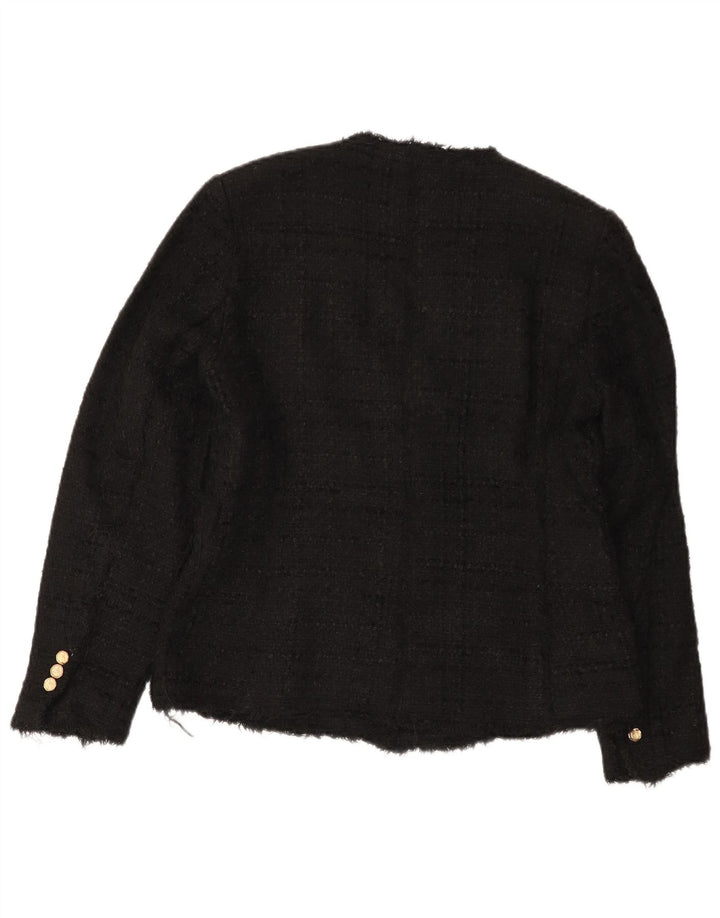 Zara Womens Double Breasted Blazer Jacket UK,12 Medium Black