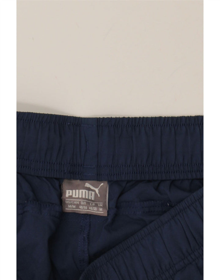 PUMA Mens Graphic Sport Shorts Medium Navy Blue Polyester Vintage Puma and Second-Hand Puma from Messina Hembry 