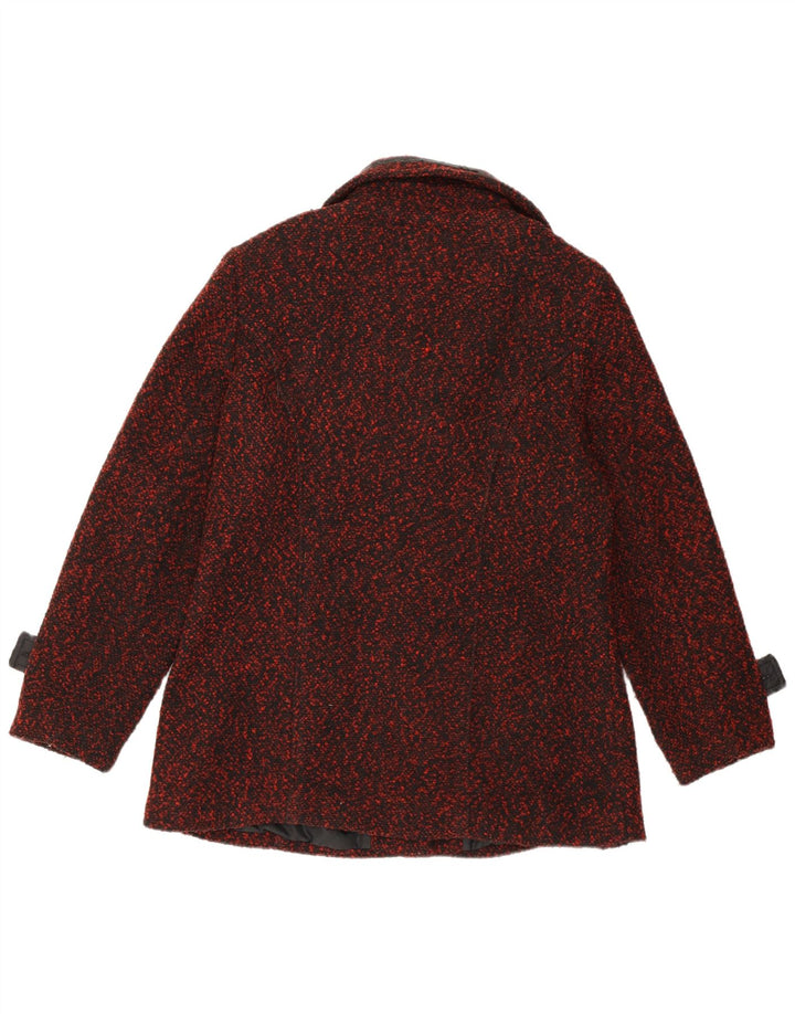 Paco Boutique Womens 3 Button Jacket UK 14 Medium Burgundy Polyester