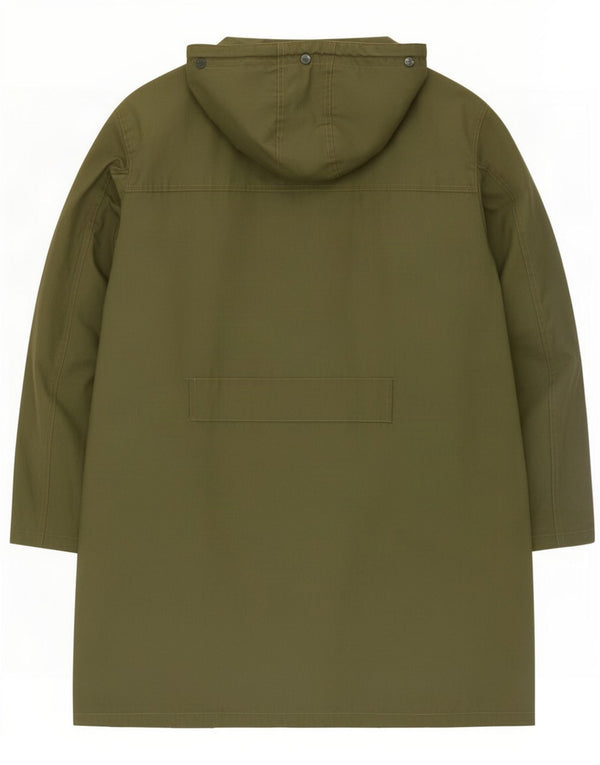 Vintage Mens Hooded Raincoat UK 40 Large Green