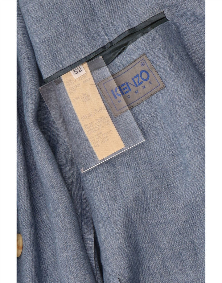 Sacou Kenzo pentru bărbați, cu 3 nasturi, IT 52 XL, in albastru