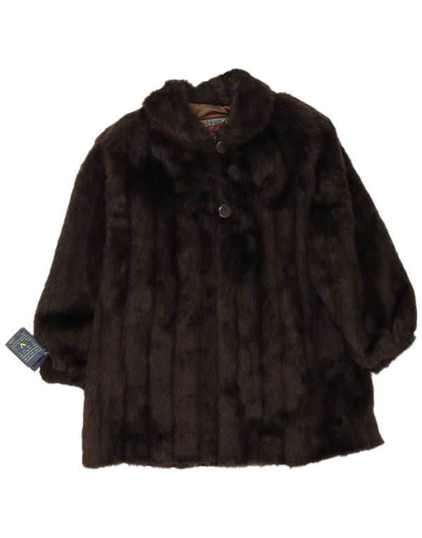 Nicola D'Angelo Damen Kunstpelzmantel UK 16 Large Braun