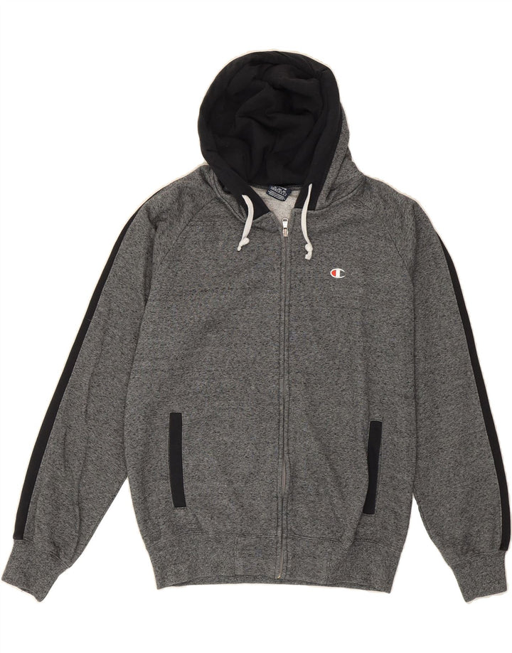 CHAMPION Mens Zip Hoodie Sweater Medium Grey Cotton Vintage Champion and Second-Hand Champion from Messina Hembry 