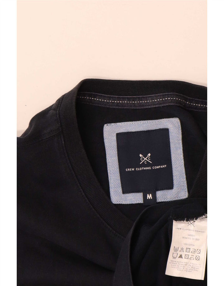 Crew Clothing Mens T-Shirt Top Medium Black Cotton Classic