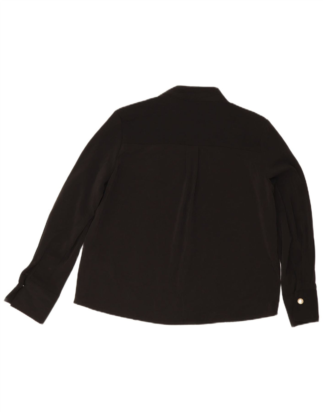 Top Zara a maniche lunghe da donna, taglia UK 14, poliestere nero medio