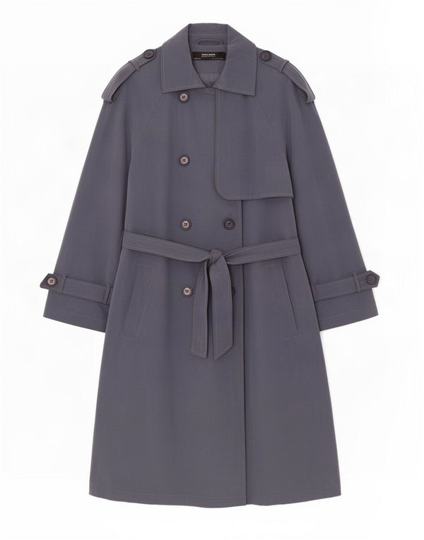 Zara Gabardina extragrande con manga 3/4 para mujer UK 10 Small Grey