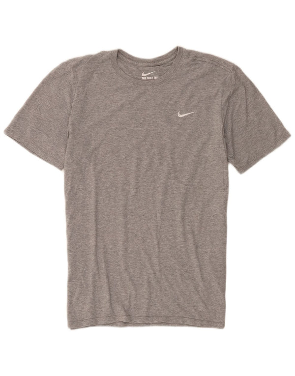 Nike Mens Athletic Cut T-Shirt Top Medium Grey Flecked Cotton