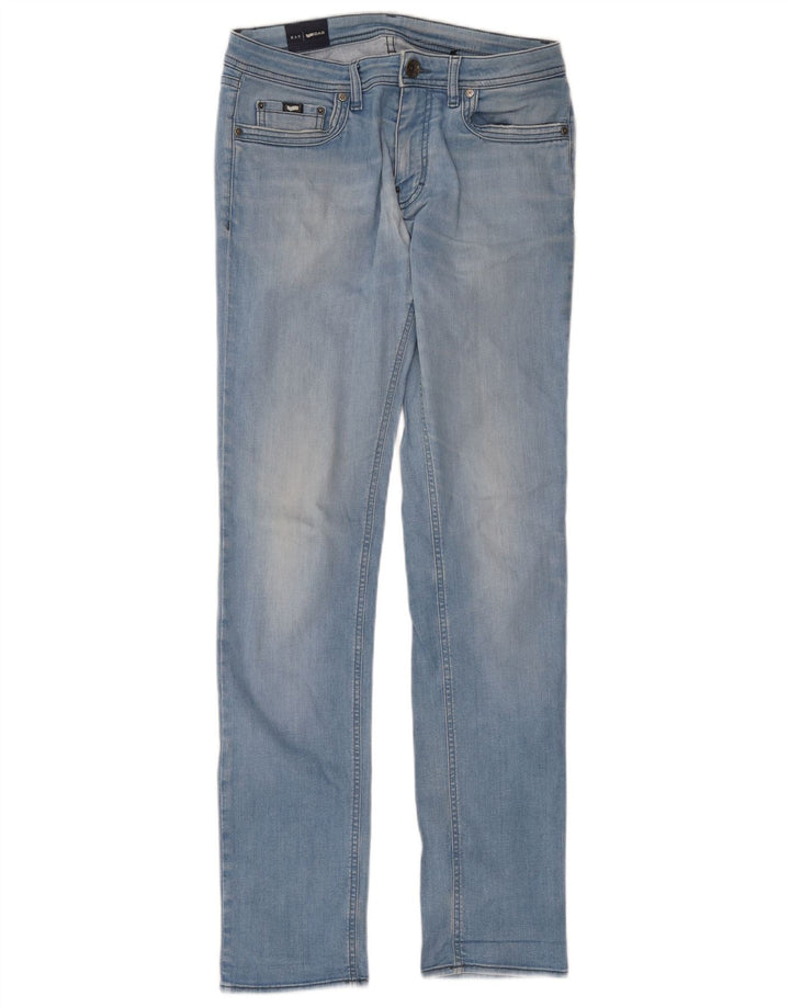 Gas Mens Slim Jeans W32 L34 Blue Cotton