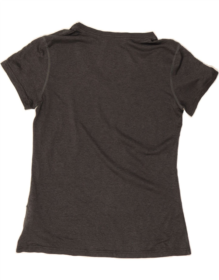 NIKE Womens Dri Fit Regular Fit T-Shirt Top UK 14 Medium Grey Polyester Vintage Nike and Second-Hand Nike from Messina Hembry 