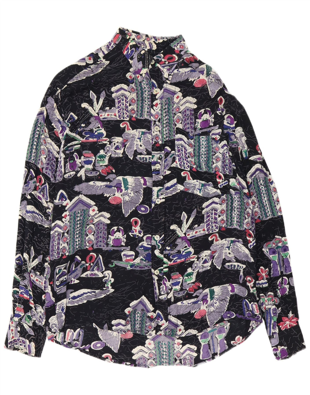 HARRIS de LUCA Camisa Hombre Estampado Abstracto Small Viscosa Multicolor