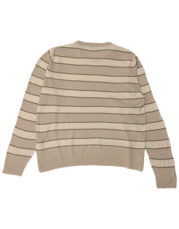 Marks & Spencer Mens Blue Harbour Crew Neck Jumper Sweater Medium Beige