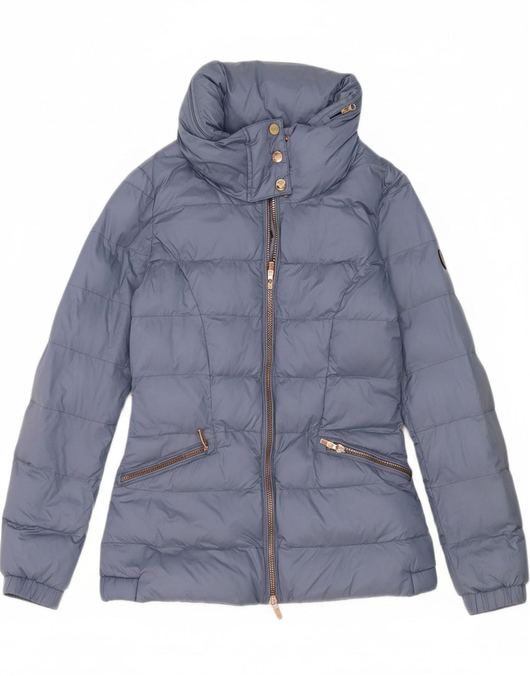 EMPORIO ARMANI Womens Padded Jacket UK 14 Medium Blue Vintage Emporio Armani and Second-Hand Emporio Armani from Messina Hembry 