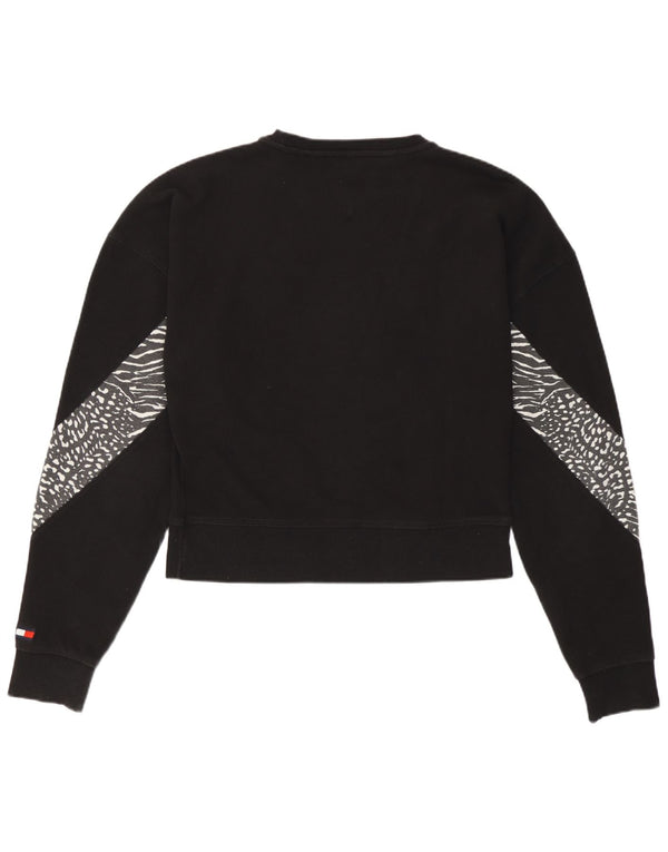 Tommy Hilfiger Γυναικεία φούτερ Jumper UK 14 Medium Black Animal print