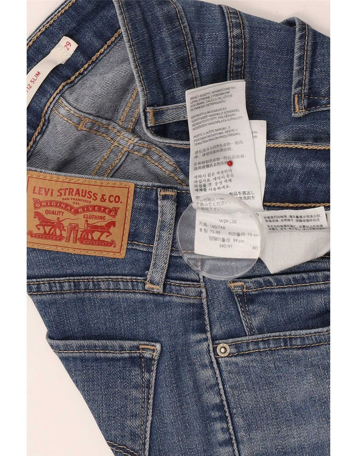 Levi's Damen 712 Slim Jeans W29 L28 Blaue Baumwolle