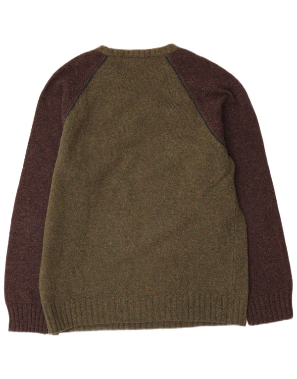 Pulover pentru bărbați Armani Jeans cu gât crew 2XL Kaki Colorblock