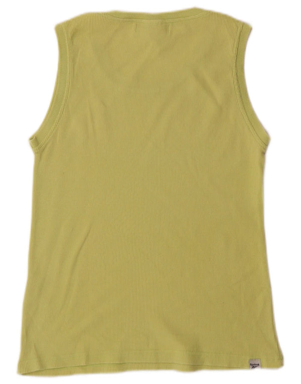 Reebok Womens Vest Top UK 16 Large Green Cotton