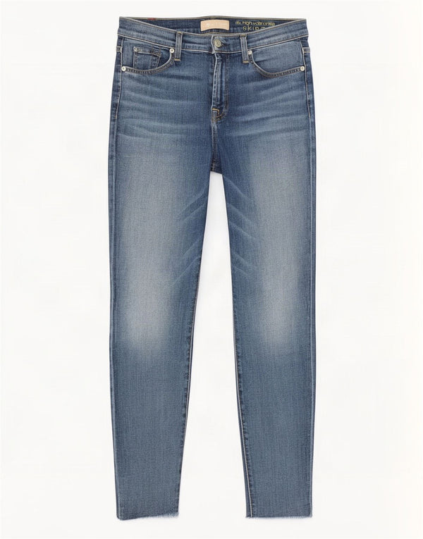 7 For All Mankind Womens Bair High Waist Skinny Jeans W28 L28 Blue Cotton