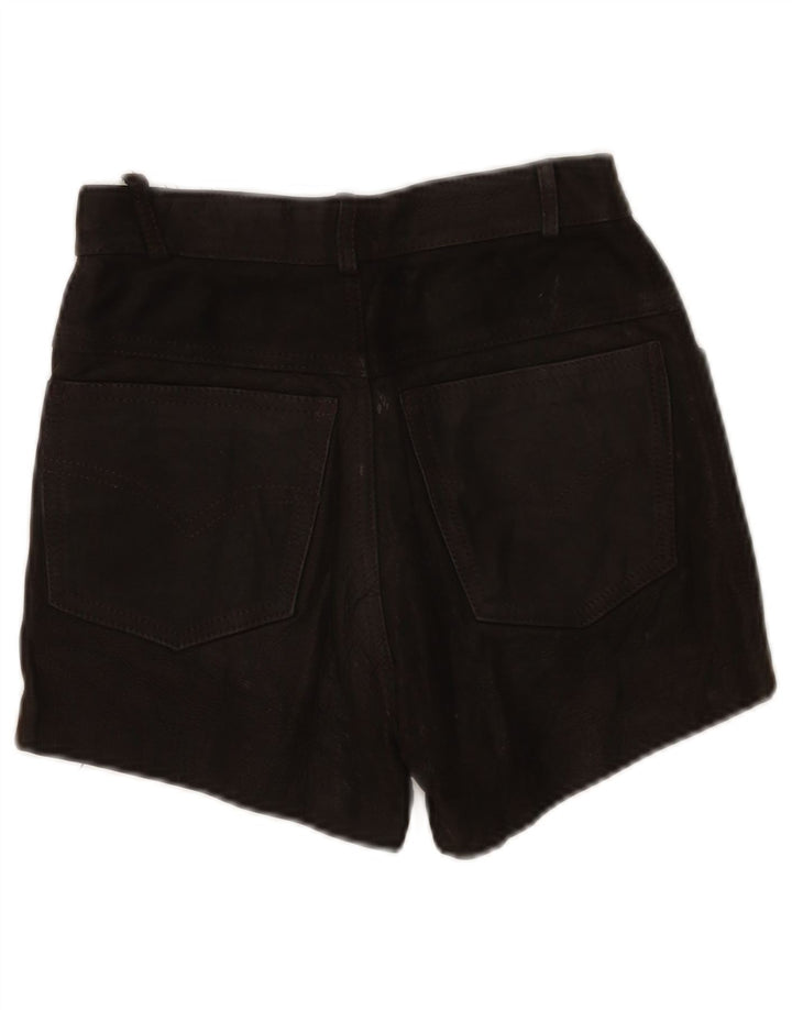 Vintage lædershorts til kvinder W24 XS Sort