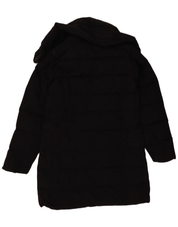 Casaco acolchoado com capuz feminino Gant UK 16 grande poliéster preto