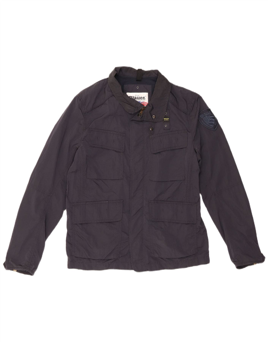 Blauer Mens Utility Jacket UK 40 Large Navy Blue Polyamide