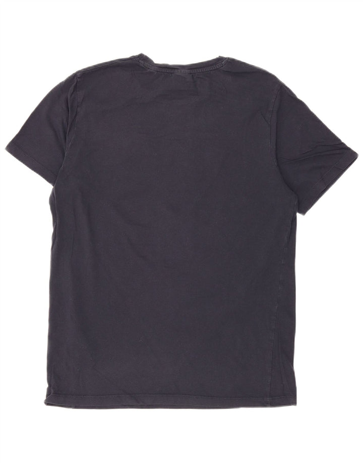 JACK & JONES Mens Core Graphic T-Shirt Top Medium Navy Blue Cotton