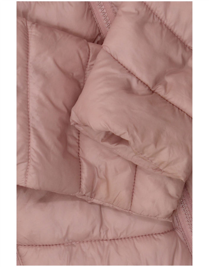 SUPERDRY Womens Padded Jacket UK 16 Large  Pink Nylon