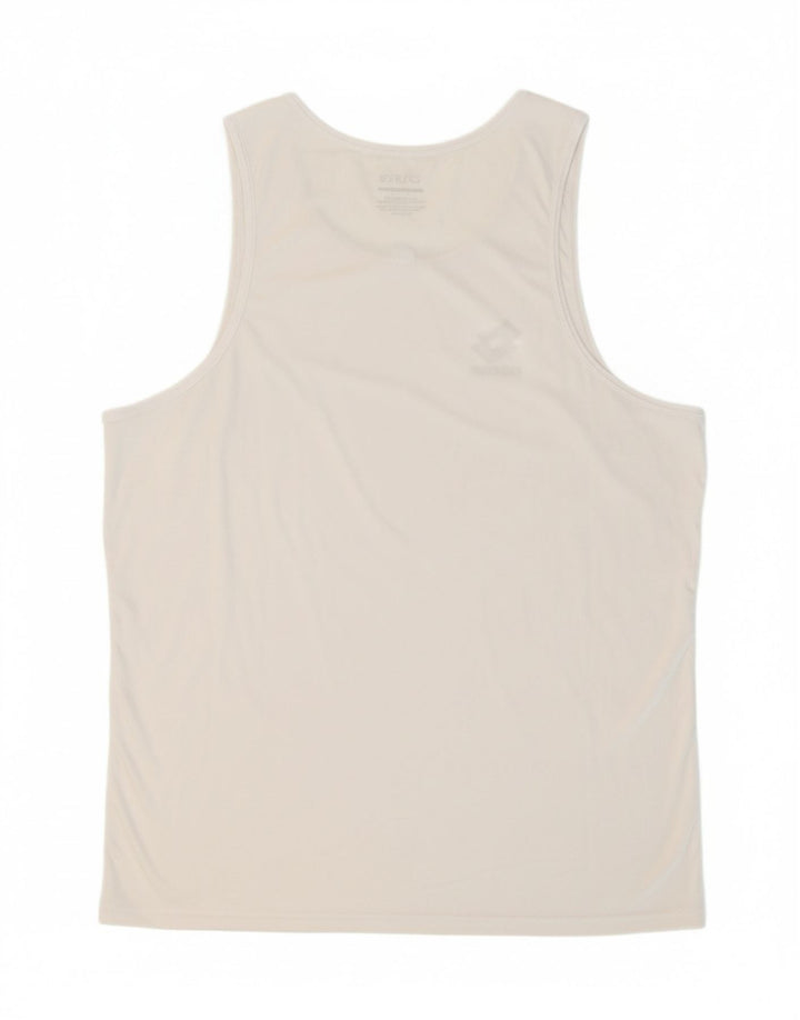 LOTTO Mens Life's Vest Top XL White Polyester Vintage Lotto and Second-Hand Lotto from Messina Hembry 