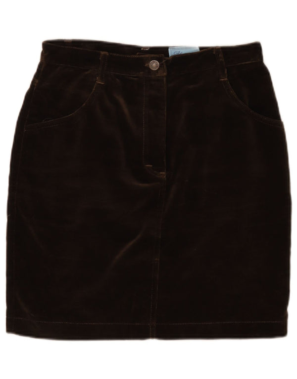 Blumarine Damen Bleistiftrock IT 44 Medium W28 Braune Baumwolle