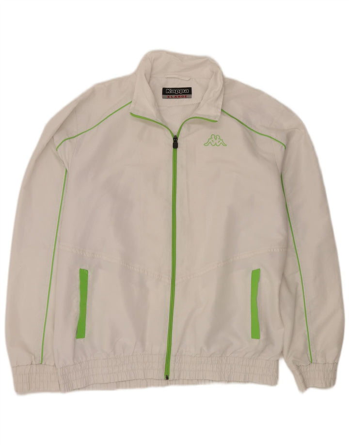 KAPPA Mens Tracksuit Top Jacket XL Off White Polyester