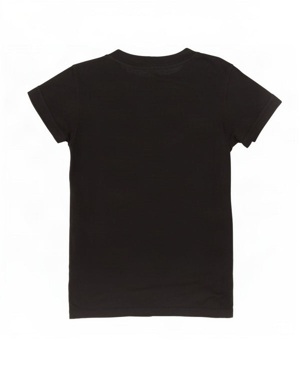 T-shirt grafica da donna Adidas Top UK 10 piccola in cotone nero