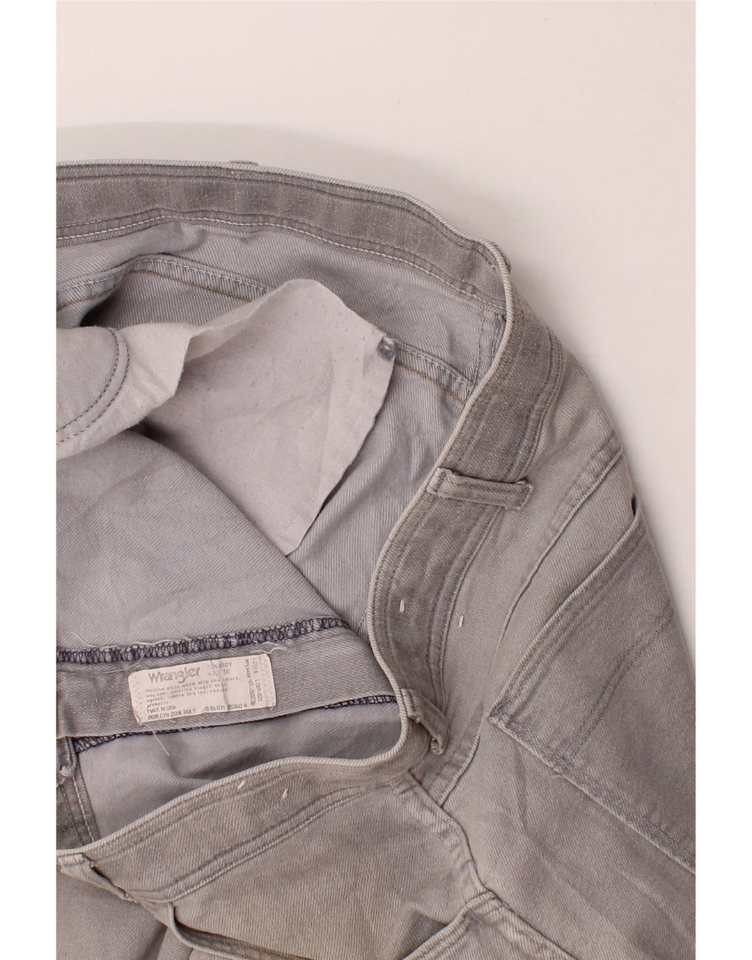 WRANGLER Mens Straight Jeans W42 L30 Grey Vintage Wrangler and Second-Hand Wrangler from Messina Hembry 